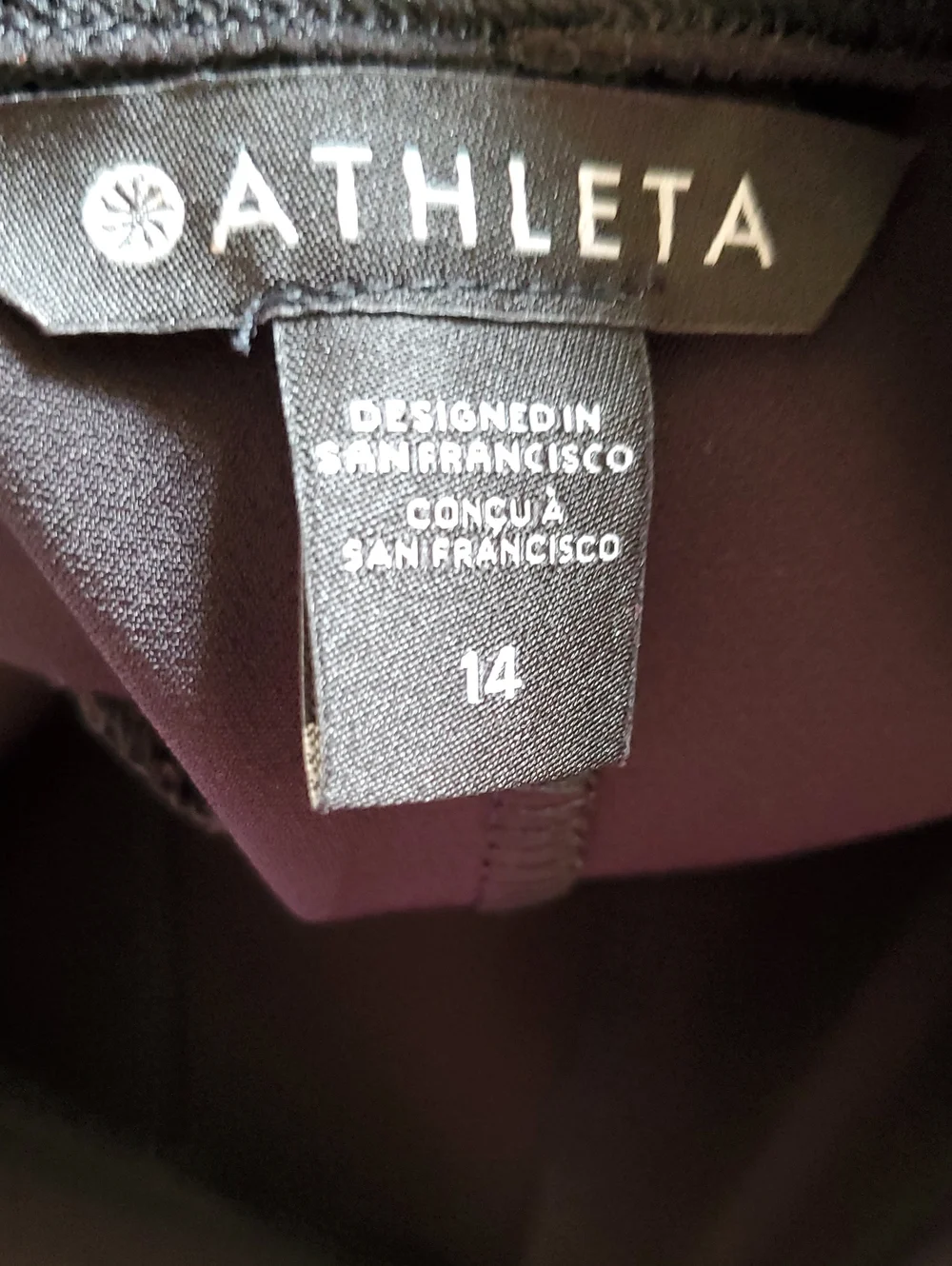 Athleta Endless Black Pants Size 14